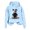 Light Blue, variant on Hooded Pullover Women Long Zip Sweatshirt Hoodie Women Softy Sweat Shirt Long Jacket Holiday Staples Ladies Printed Casual Printed Sweatshirt Hoodie Blue XXL