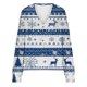 thumbnail image 5 of Cárdigan informal para mujer, con botones y estampado navideño, chaqueta de moda, abrigo, blusa de poliéster para mujer, 5 of 5