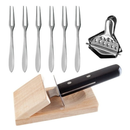 OGGI 9pc Oyster Prep Set - Knife, Shucking Block, Forks & Lemon