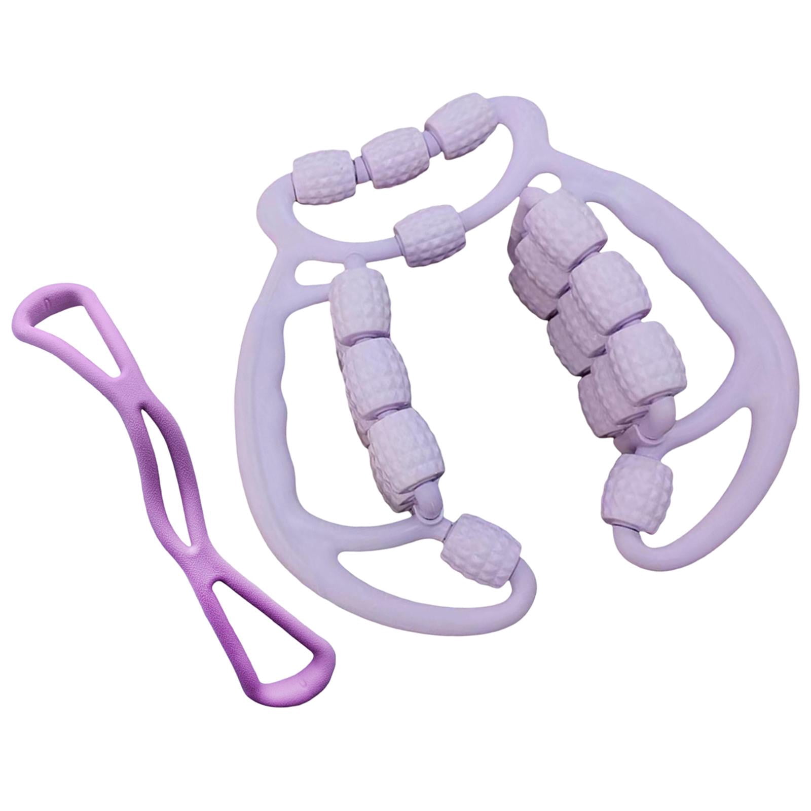 Dualoai 24 Wheel Fascia Muscle Relax Roller Deep Tissue Massage Tool for Workout Arm Purple