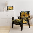 thumbnail image 2 of Designart "Contrasting Beauty Yellow Flower painting" Yellow Abstract Botanicals Upholstered Accent Chair - Modern Arm Chair For Bedroom, 2 of 5