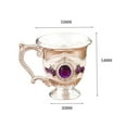 thumbnail image 7 of Vintage , Embossed Cup Handle Cup Jeweled Goblet Glass for Dining Table Kithchen room type bar Home Decoration -, 7 of 7