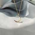 thumbnail image 5 of Gift Valentine's Day Family Jewelry Rescent Necklaces Couple Necklace Clavicle Necklace Moon Necklace GOLD, 5 of 8