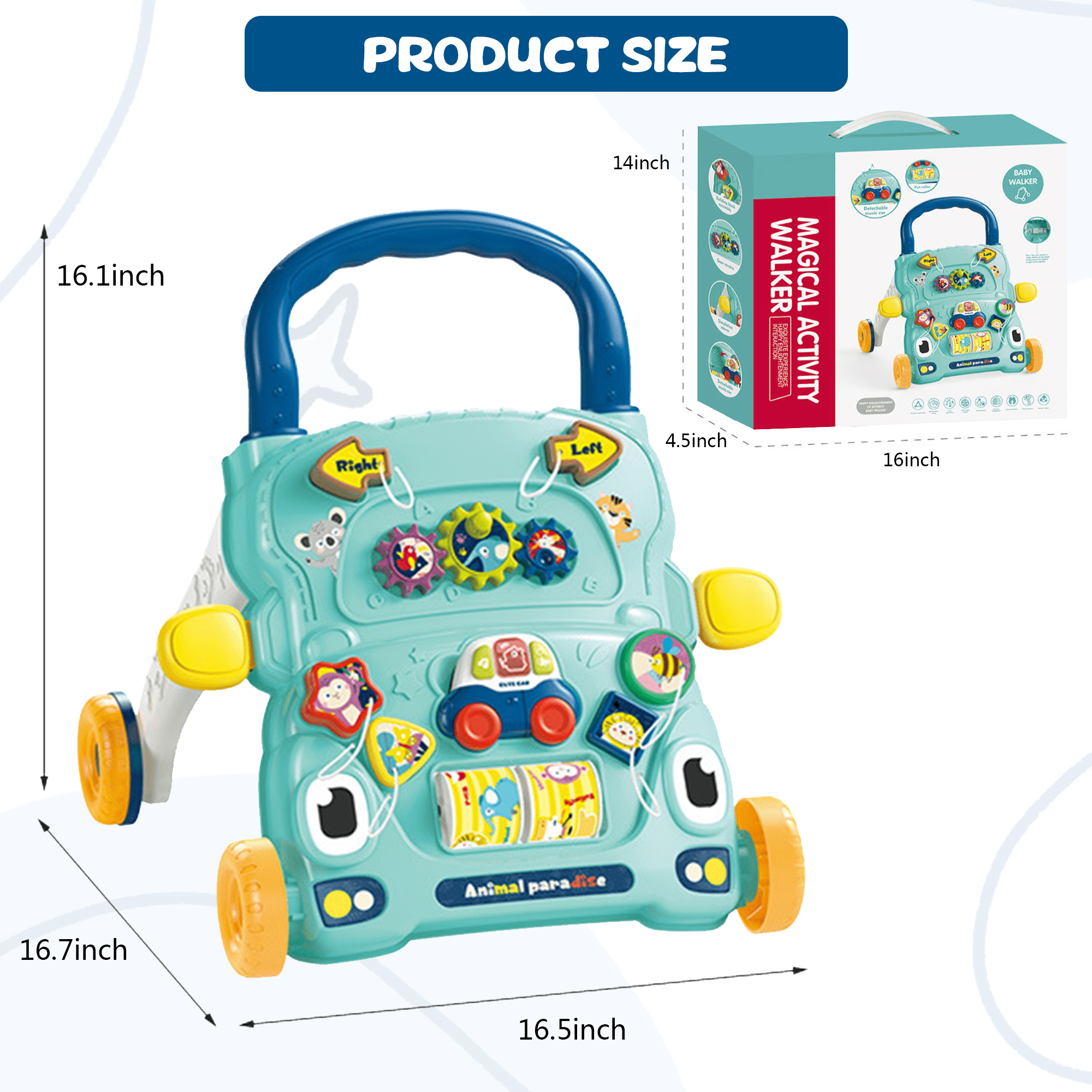 Richgv Baby Walker Toys for 1 Year Old Sit to Stand Learning Walker Activity Center Baby Push Walker