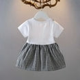 thumbnail image 5 of TAIAOJING Fashion Small And Medium Sized Girls' New Short Sleeved Plaid Princess A Line Dress For 2-3 Years, 5 of 9