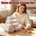 thumbnail image 4 of 4 PCS Clear Hard Shell Zipper Storage Bags, Waterproof Travel Toiletry Cosmetic Organizer, Transparent Hard Makeup Carry on Pouches in S/M/L/XL Multi Sizes for Vacation & Daily Storage, 4 of 6