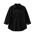 thumbnail image 5 of Maplenight Corduroy Shackets for Women Button Up Long Sleeve Oversized Loose Fit Casual Jacket Tops with Pocket, 5 of 5
