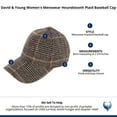 thumbnail image 4 of David & Young  Menswear Houndstooth Plaid Baseball Cap (Women), 4 of 4