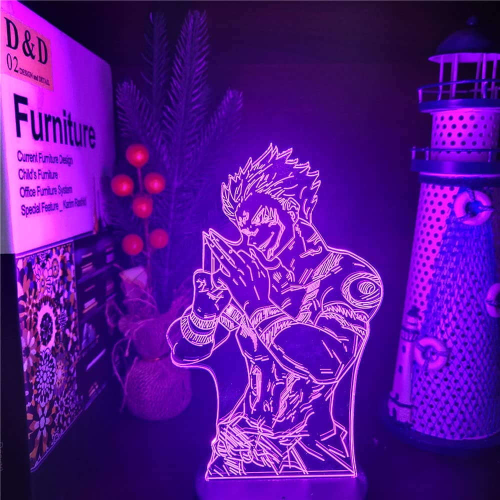 Rush CLYARTPSJujutsu Kaisen Yuji Megumi Nobara Gojo Maki Kento Geto Mahito  Sukuna 3D Anime Lamp LED Nightlights Colors Changing Lampara (Jujutsu  Kaisen8) S7690 