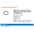 thumbnail image 2 of Right Fuel Pump and Level Sensor Module Seal - Compatible with 2014 - 2018 BMW 328d 2015 2016 2017, 2 of 2