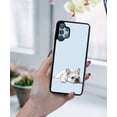 thumbnail image 5 of WIRESTER Shockproof Soft Rubber Cover Case for Samsung Galaxy A32 5G 6.5" 2021, French Bulldog Dog Lying Down Looking Up On Pale Aqua Background, 5 of 5