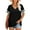 Black, variant on Zoeecloth Womens V Neck Tees Shirts Short Sleeve Color-Matching T-Shirt Tops Loose Casual Shirt S-XXL