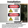 thumbnail image 3 of Do Not Operate Unless Trained Bilingual OSHA Danger Vinyl Decal Label 24 Inch x 18 Inch - 10 Pack, 3 of 6