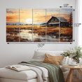 thumbnail image 4 of Designart "Dusk Scenery at the Barn I" Farmhouse Wall Art Prints Set, 4 of 5