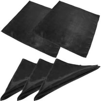 FONDOTIN 5Pcs Black Satin Cloth Napkins for Families and Couples at Parties