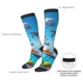 thumbnail image 6 of Fotbe Astronaut Tropical Dolphin print Women's Men's Novelty Crew Socks Cotton Socks Knee High Socks for Walking,Running,Nurses,Pregnancy, 6 of 8