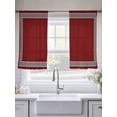 thumbnail image 6 of Red Semi Sheer Window Curtains 54 Inches Long, Black Modern Geometric Abstract Art Aesthetics Rod Pocket Voile Silky Chiffon Curtain Light Filtering Drapes for Living Room, Kitchen, 52"x54", 2 Panels, 6 of 9