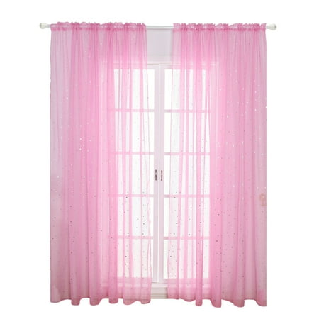 Sheer Curtains Little Star Print Window Screen For Living Room Dining Office Hotel 1 Panel 40 X79 Canada Sheer Curtains Little Star Print Window, Little Girl Curtains
