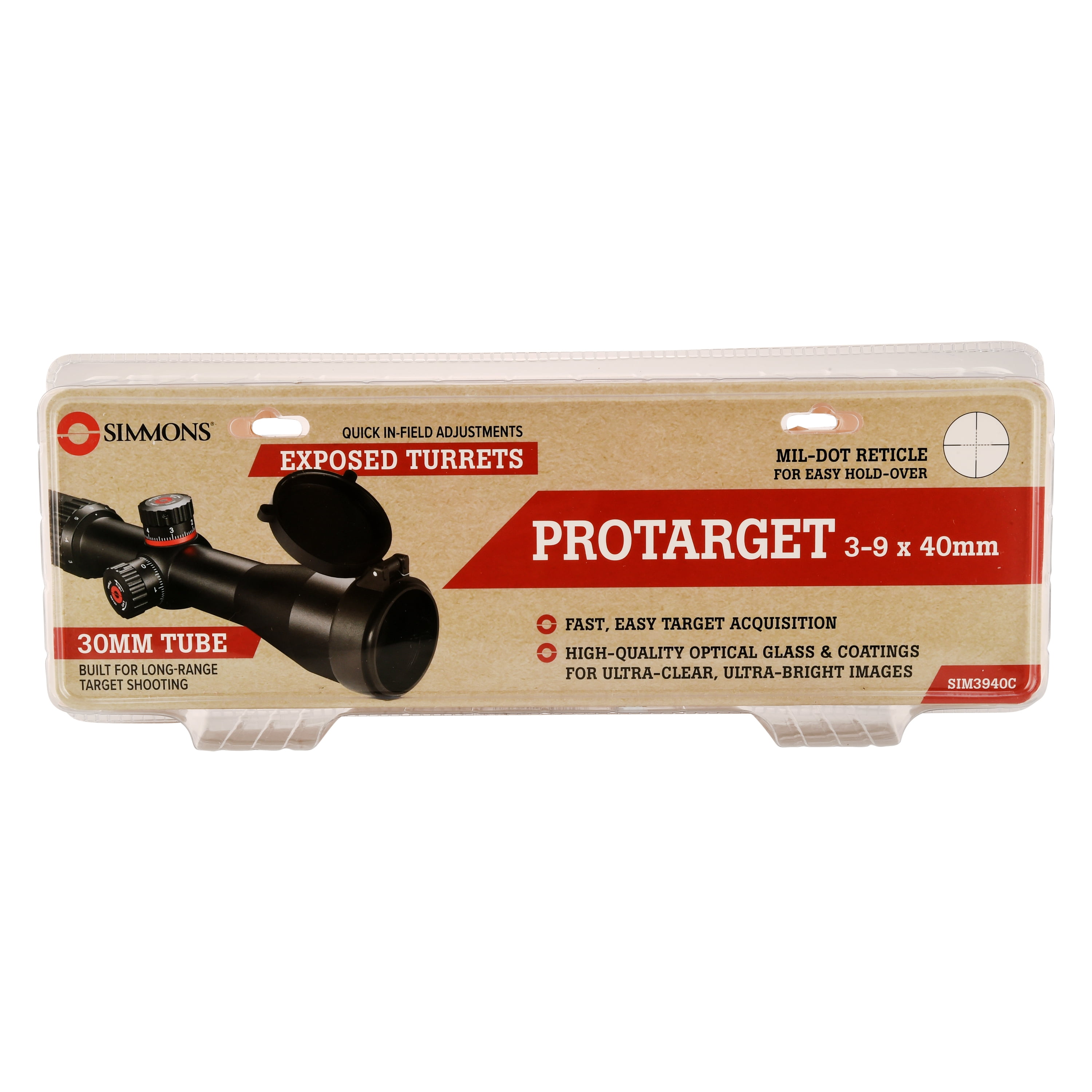 Simmons Protarget, 3, 9x40mm, 30mm Tube, Riflescope