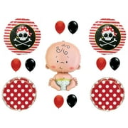 C & S PARTY SUPPLY Welcome Lil Buccaneer Baby Shower Balloons Monkey Decorations Boy Pirate