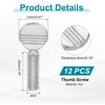 thumbnail image 2 of 12 Pcs M10x30mm Thumb Screws, Iron Spade Head Fully Thread Galvanized Finger Racket Screw, 2 of 6