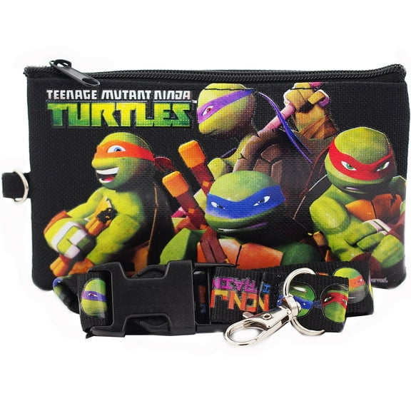 Ninja Turtles Black Lanyard with Detachable Coin Purse