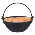 thumbnail image 1 of 1 set of Outdoor Cast Iron Pot Camping Hanging Cookware Cooking Pot with Lid, 1 of 8
