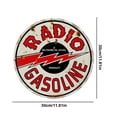thumbnail image 4 of Placa Metal Vintage Radio Gasolina Pintura Redonda Hierro Arte Pared Del 30x30cm, 4 of 9