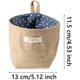 thumbnail image 3 of 4 Pieces Foldable Storage Basket Bag, Cotton Linen Storage Basket Bag, Hanging Storage Bag, 4 Colors, Used to Install Cosmetics, Keys, Toys, Small Items, 3 of 5