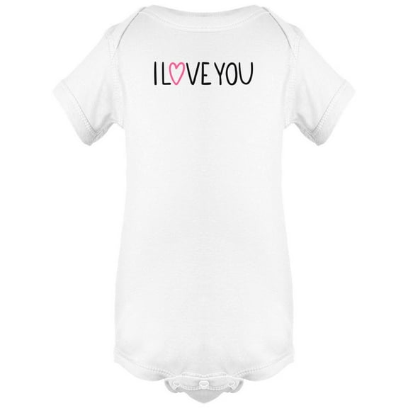 I Love You Cute Doodle Quote Bodysuit Infant -Image by Shutterstock,  Newborn