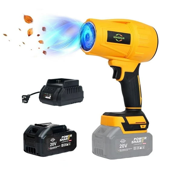 Wework Handheld Leaf Blower, 20V Portable Cordless Leaf Blower with 1 x 3.0Ah Battery, for Patio Cleaning, Lawn Care