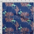thumbnail image 4 of oneOone Georgette Viscose Royal Blue Fabric Tropical Flamingo Sewing Material Print Fabric By The Yard 42 Inch Wide, 4 of 4