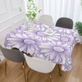 thumbnail image 4 of WOBOGO A Pattern with Pale Purple Daisies Square Tablecloth 60×108in Polyester Fabric Tablecloth Washable Dust Resistant Wrinkle Resistant, 4 of 9