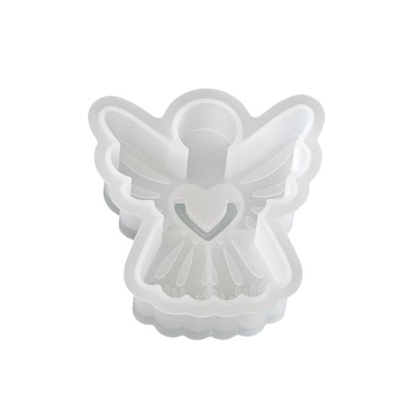 Molde de ángel flexible antiadherente de silicona con forma de ángel para velas, cubitos de hielo, postres, fabricación de jabón, molde para hornear, velas perfumadas, adorno de resina.