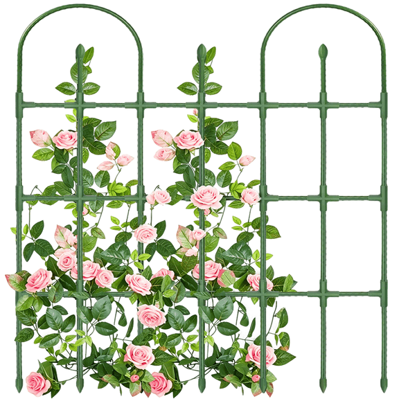 Garden Trellis for Climbing Plants Outdoor, 47.2" H*35.4" W Rustproof Sturdy Garden Arch Trellis for Potted Climbing Cucumber Tomato Rose Vegetable Flower Plant Trellises