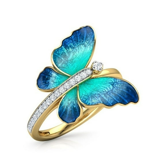 Fine Gold Butterfly Rings