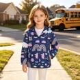 thumbnail image 5 of YUANxueke Girls Hoodie Windbreaker Printed Full Zip Jackets Casual Outdoor Fashion Windproof Jacket with Pockets,Multicolor,2-3 Years, 5 of 8