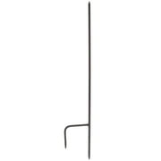 Achla Designs Simple Wrought Iron Threaded Stake w/2-Pronged Foot, 36 Inch Tall, Roman Bronze Powder Coat Finish