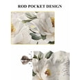 thumbnail image 7 of Vintage Floral Spring Half Window Curtain 36 Inches Long, Farmhouse Botanical White Flowers Window Treatment Curtain Drapes, Small Tier Curtains for Bathroom Over Sink, 27.5"x36", 2 Panels, 7 of 7