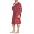 thumbnail image 5 of Ashford & Brooks Mens Flannel Plaid Long Sleep Shirt Henley Nightshirt, 5 of 5