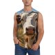 thumbnail image 1 of Fotbe Countryside Flower Cow Men's Camiseta sin Mangas Estampada para Hombres, Playera Casual para Gimnasio, Entrenamiento, Playa-Medium, 1 of 7