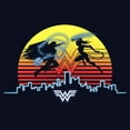 thumbnail image 2 of Girl's Wonder Woman 1984 Skyline Battle  Graphic Tee Navy Blue Medium, 2 of 4