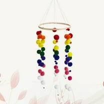 LEORX 1Pc Multicolor Wall Pendant Hairball Hanging Decor for Living Room Bedroom