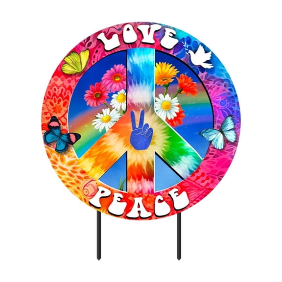 Briarwood Lane Spring Metal Art 25x18 Peace and Love For Spring Metal Art