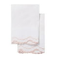 thumbnail image 2 of Melange Home Percale Cotton Double Scalloped Embroidered Crisp Sheet Set California King - Rose, 2 of 5