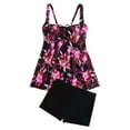 thumbnail image 5 of DHFJKG Tankini Swimsuit For Women High Waist Tummy Control Two Piece Bathing Suit With Adjustable Straps Floral Vacation Beachwear, 5 of 9