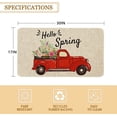 thumbnail image 3 of Spring Door Mat 30 X 17 Inch Hello Spring Red Truck with Flowers Doormat Indoor Outdoor Entrance Floor Mat Non Slip Spring Decor Rubber Mats, 3 of 6