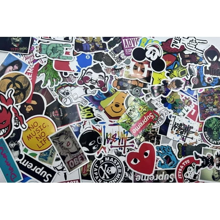 100 Piece Skateboard  Stickers Decals Set for Kids Adults, Waterproof Stickers for Kid Game Reward,Water Bottles, Laptop Decor,Video Game