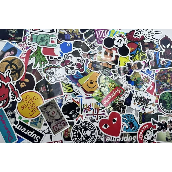 100 Piece Skateboard  Stickers Decals Set for Kids Adults, Waterproof Stickers for Kid Game Reward,Water Bottles, Laptop Decor,Video Game