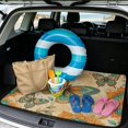 thumbnail image 2 of DISNIMO Butterfly Mandala Flower Print Car Trunk Mat 29" x 39" All Weather Cargo Liner Floor Mat with Non-Slip Backing Machine Washable Pet Cargo Mat Suitable for Most Car Models, 2 of 7